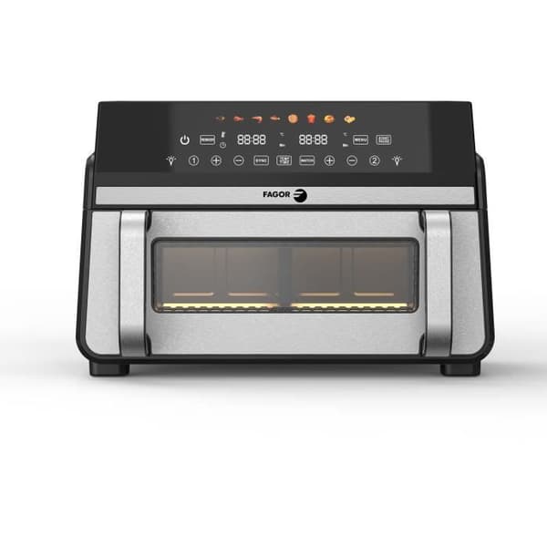FAGOR Oljefri Fritös - Airfryer FG10AF - Kapacitet 11L - Dubbla 5,5L Tankar - Avtagbar Avdelare - 2200W