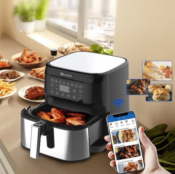 Proscenic T21 Air Fryer, 5.5L, LED-kosketusnäyttö, App & Alexa Smart Control, 8 esiasetettua ohjelmaa, musta