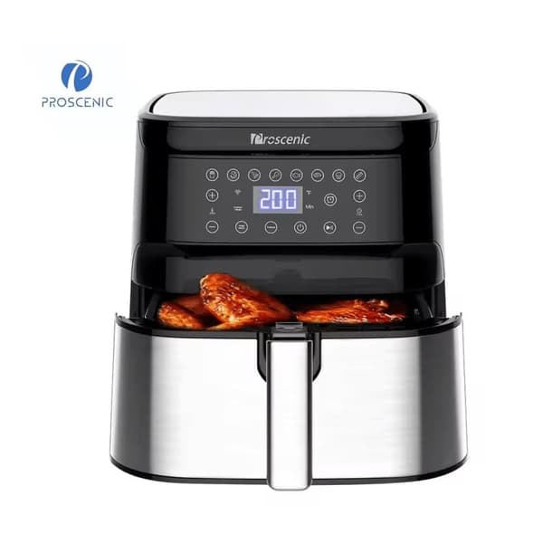 Proscenic T21 Air Fryer, 5.5L, LED-kosketusnäyttö, App & Alexa Smart Control, 8 esiasetettua ohjelmaa, musta