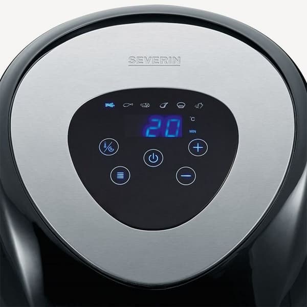 Varmluftsfrituregryde Severin FR 2430 Sort Sølvfarvet 1500 W 3,2 L