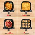 Miniatyrbild 3 av 10: Tefal Easy Fry Mega EY855D10 fritös Enkel 7,5 L Fristående 2020 W Varmluftsfritös Svart, Rostfritt stål