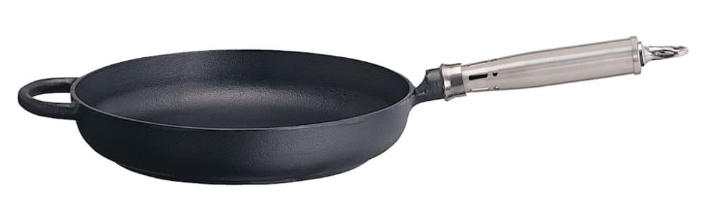 Stekpanna rund kant Ø 28 Rostfritt Handtag