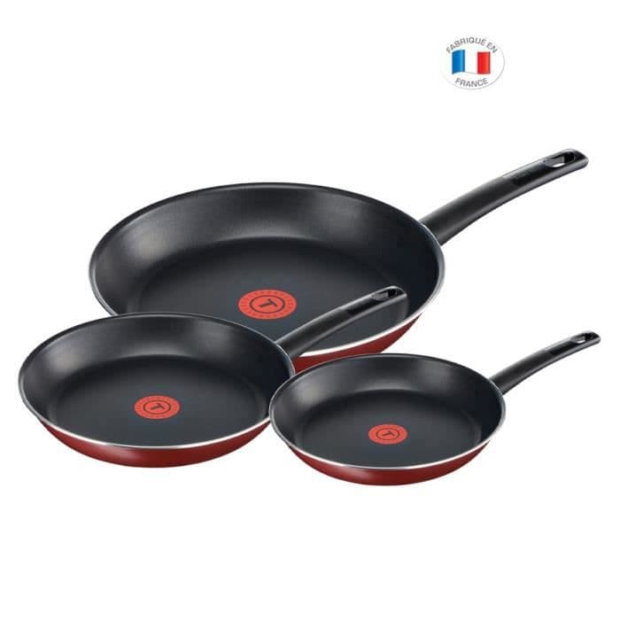 TEFAL SIMPLICITY Sæt med 3 Poel B3059802 20-24-28cm Red Velvet Gas