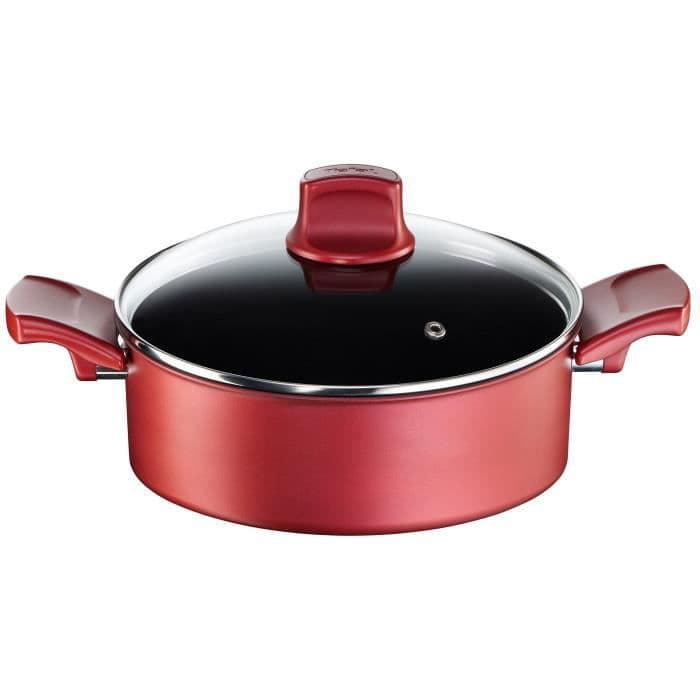 TEFAL C6827112 - Sauteuse med låg Karakter - Ø 26 cm - Rød overraskelse - Alle brande inklusive induktion