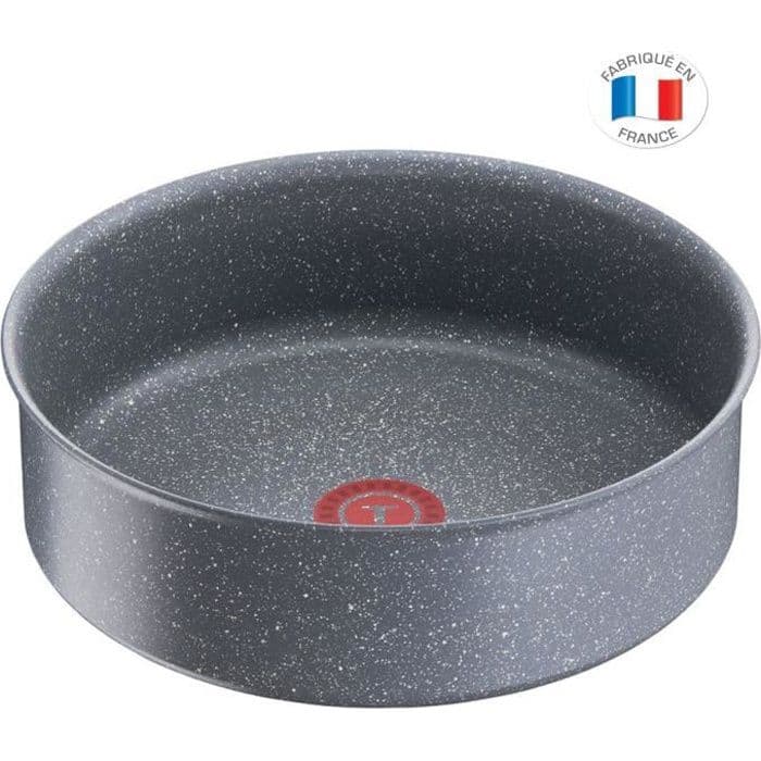 TEFAL L6803502 Ingenio Sauteuse 24cm - Alle kogeplader inklusive induktion - Alsidig - Non-stick - Made in France - Stone Effect
