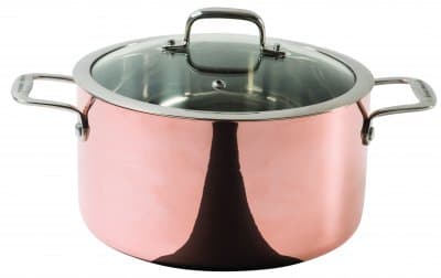 RONNEBY BRUK - GRYTA 5 LITER, 3-PLY KOPPAR-ALUMINIUM-ROSTFRITT. INDUKTIONSBOTTEN. GLASLOCK. 24 CM