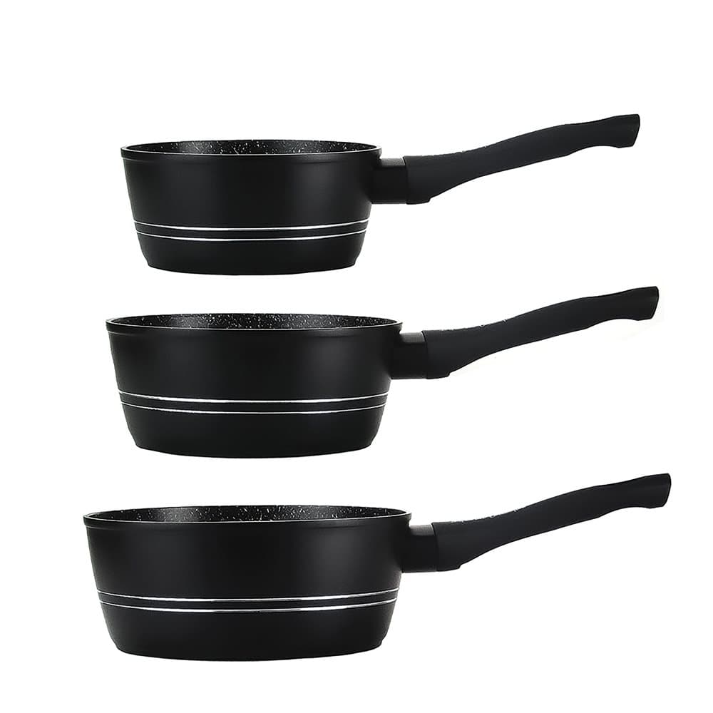 3 stycken aluminium sås panna