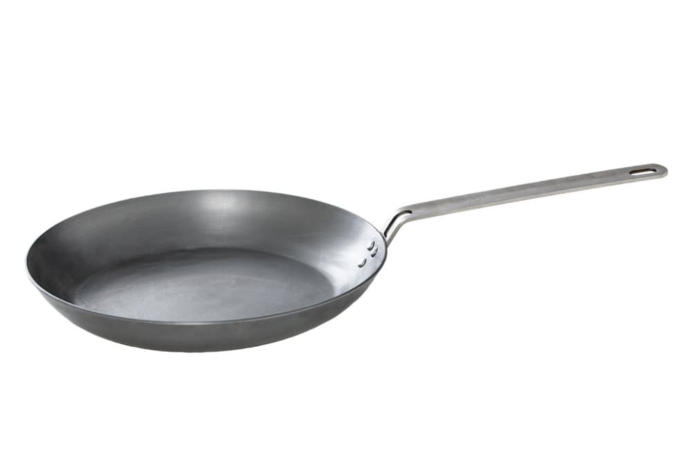 Kolstålspanna med rostfritt handtag, 32cm