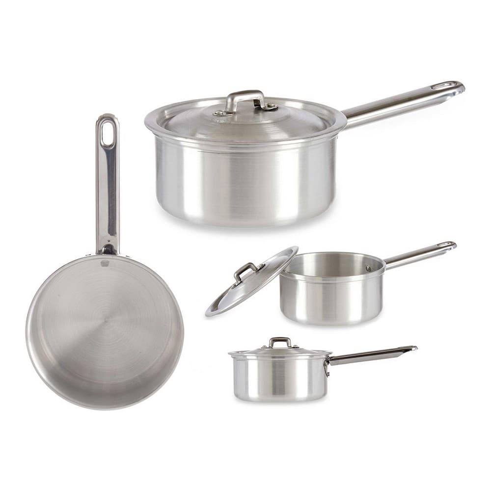 Kastrull med lock Silvrig Aluminium 1 L (16 x 8 x 29 cm)