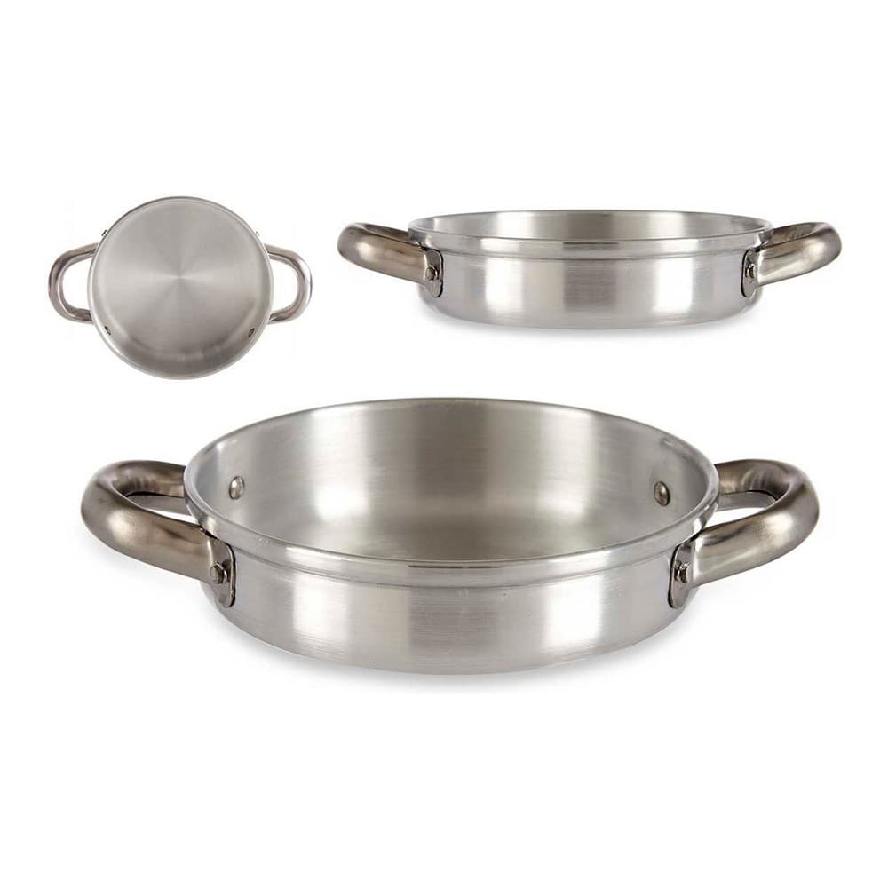 Djup stekpanna med handtag Silvrig Aluminium (17 x 4 x 23 cm)