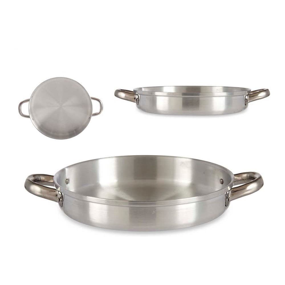 Djup stekpanna med handtag Silvrig Aluminium (25 x 5 x 33 cm)