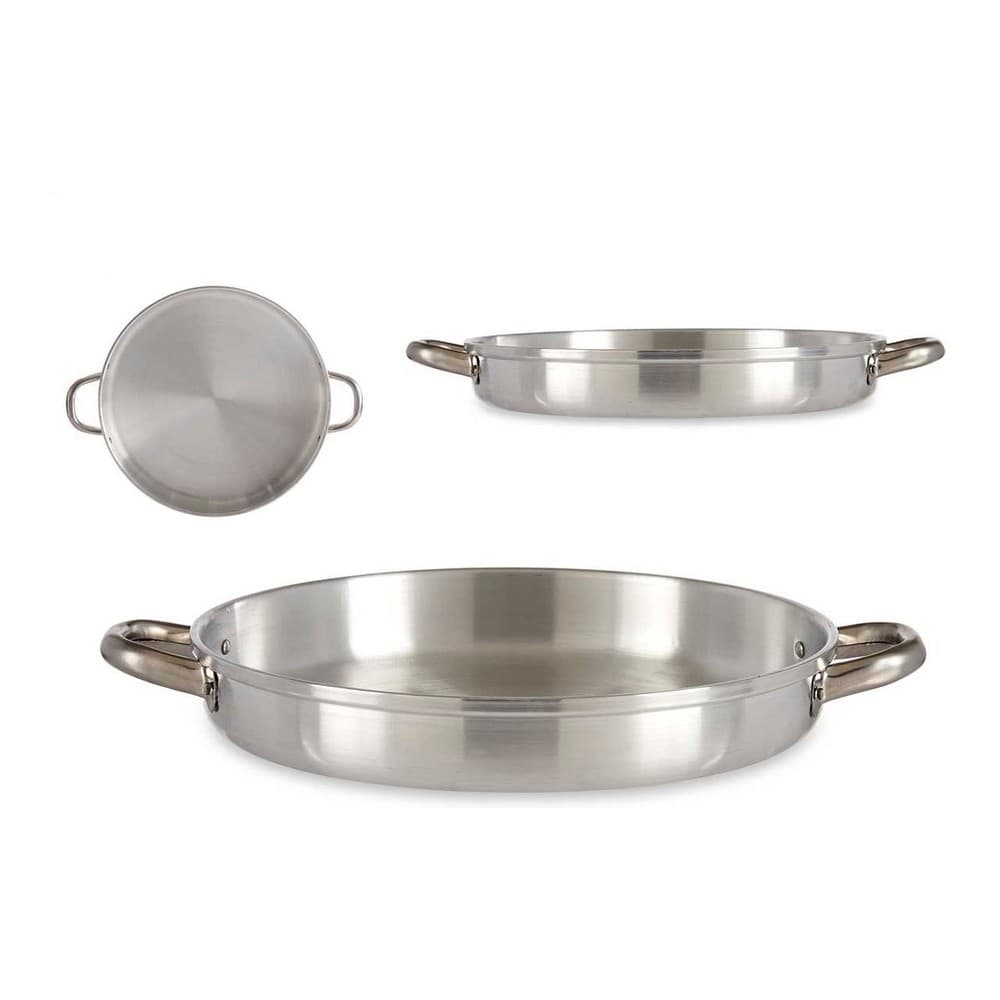 Djup stekpanna med handtag Silvrig Aluminium (30 x 5 x 40 cm)