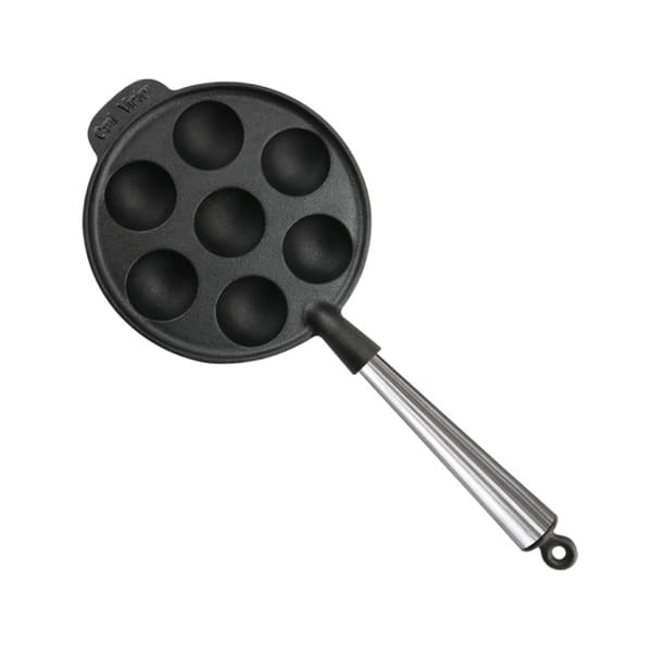 Gjutjärns Äppelskivepanna 21 cm Stålhandtag