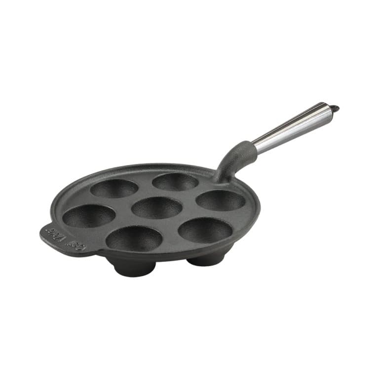 Gjutjärns Äppelskivepanna 21 cm Stålhandtag