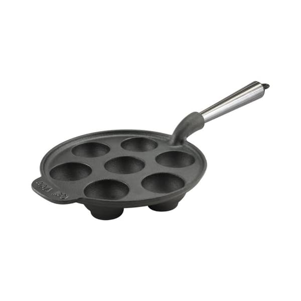 Gjutjärns Äppelskivepanna 21 cm Stålhandtag