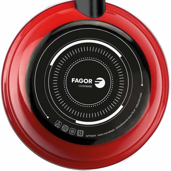 Panne FAGOR Optimax Rød Emaljerte Stål (Ø 24 cm)
