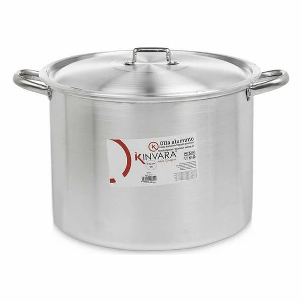 Kasserolle med Lokk Kinvara 100041 Sølv Aluminium Ø 36 cm (2 enheter)