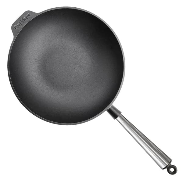 Gjutjärns Wokpanna 30cm Stålhandtag
