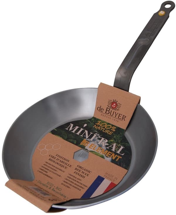 De Buyer Mineral B Element stekepanne, karbonstål, 24 cm