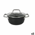 Miniatyrbilde 1 av 2: Gryte med glasslokk Quttin Spiral Herdet aluminium Ø 20 cm (2 enheter)