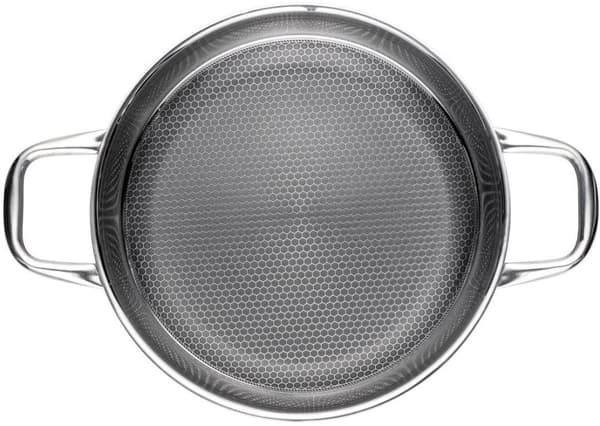 Heirol Pro Steelsafe är en stekpanna för servering, tillverkad av rostfritt stål med en non-stick beläggning, 28 cm.