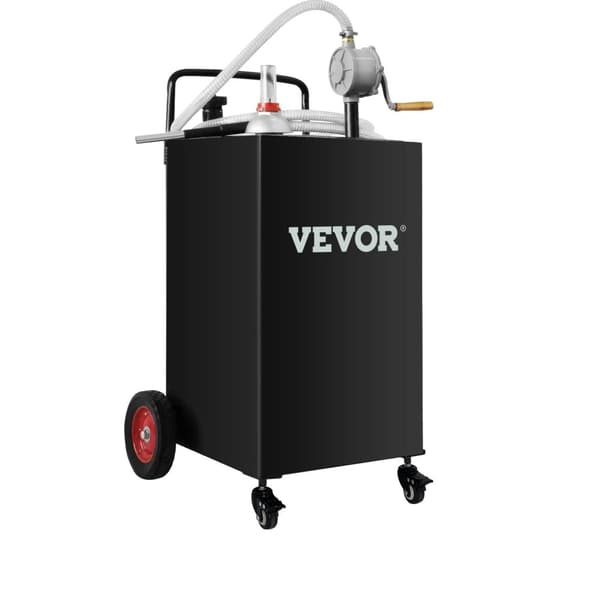 VEVOR 30 Gallonan Polttoainekannu, Kestävä Ruostumaton Teräs, Kannettava Suunnittelu,musta