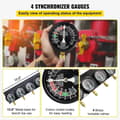 Miniatyrbild 3 av 5: Bränslevakuumförgasare Synkroniseringsverktygssats med 4 precisionsmätare
