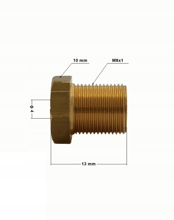 Liitin - M8x1 leikkausrengas, sylinteripaine 4 mm putkelle