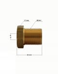 Miniatyrbillede 2 af 4: Tøndetryknippel skærering M14x1 rør fi 10mm