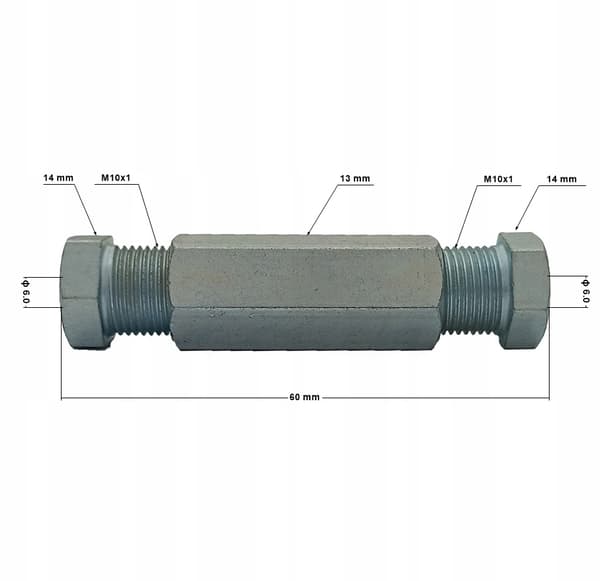 Teräksinen polttoaineletkun liitin 6 mm - Liitin ilman puristusliitosta CU - FE