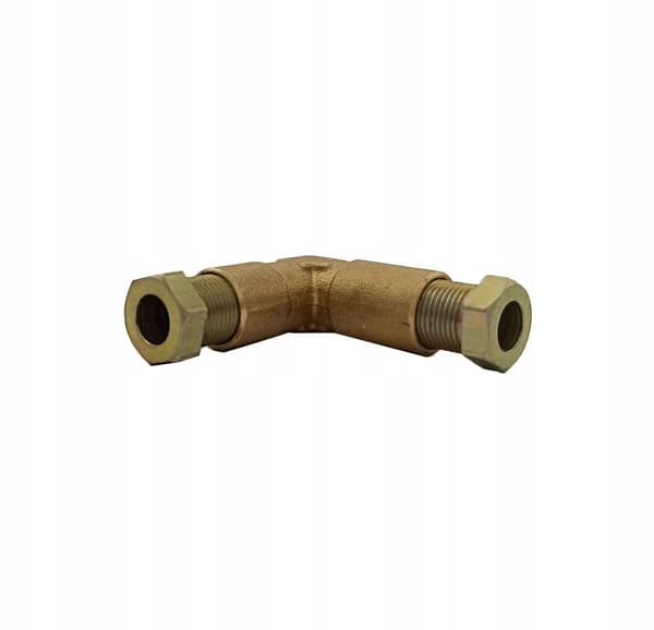 Polttoaineputkien kulmaliitos, kupari - teräs, 6 mm - ilman puristusliitosta
