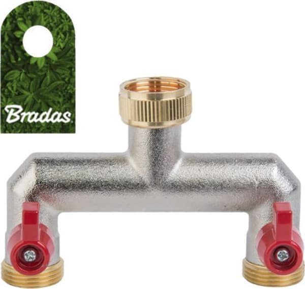Anslutning behållare - lock Bradas - aw997715 - 2-vägs samlare med ventiler GW 3/4 på 2x GZ 3/4 BR-3034 4641