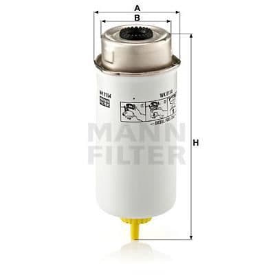 MANN FILTER Bränslefilter WK8154