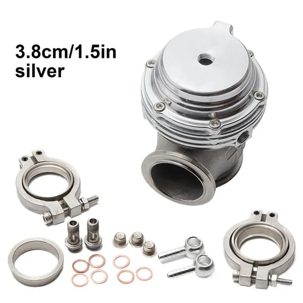 Turbo Wastegate, 3.8 cm / 1.5 in, Flanssit mukana, Tiivisteet toimitetaan,VALKOINEN