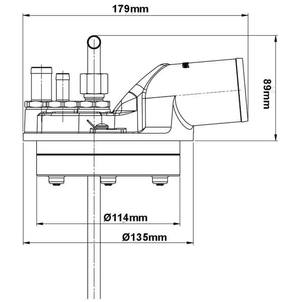 Vetus Brændstoftank Monteringssæt Ftl3815b Grå 38 mm