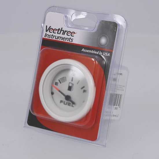 Veethree Bränslenivåmätare Artic Silver 52 mm