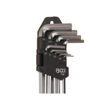 1/16" - 3/8" kulhuvud inre insexnyckelsats 9 delar