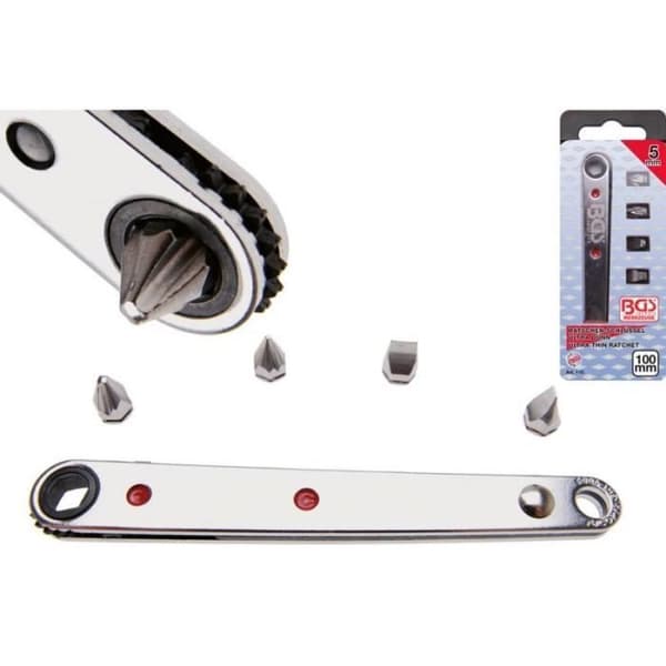 Specialbitsspärr, ultratunn 6,3 mm (1/4") med 4 specialbits