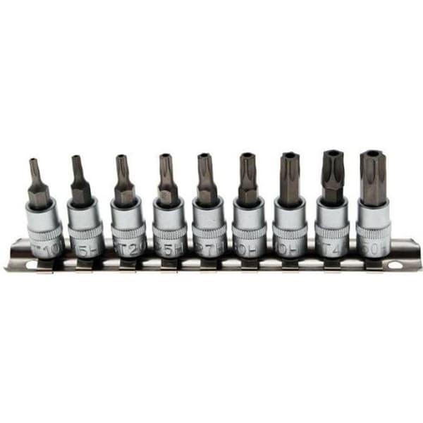Bitshylsset 6,3 mm (1/4") T-profil (för Torx Plus) med hål T10 - T50