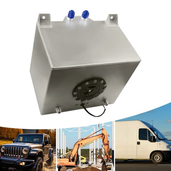 5-gallon aluminiumsbrændstoftank, hurtigfrigivelseshætte, letvægtsdesign, skridsikker skum