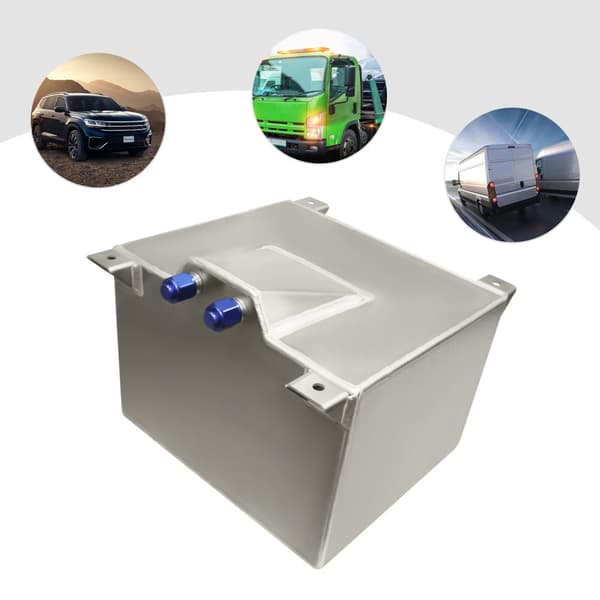 Aluminium Brændstoftank, 5 Gallon Kapacitet, Universel Pasform, 0-90 Ohm Sender