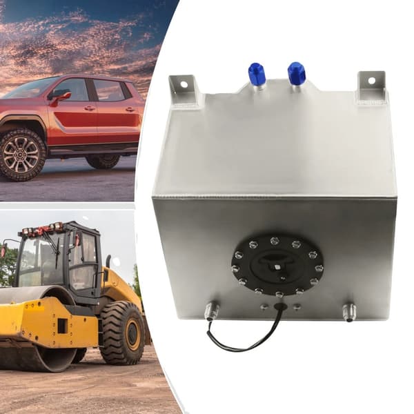Aluminium Brændstoftank, 5 Gallon Kapacitet, Universel Pasform, 0-90 Ohm Sender