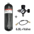 Miniatyrbild 2 av 2: Högtrycks kolfiberbehållare, 6,8L volym, 300 BAR arbetstryck,6.8L med ventil A