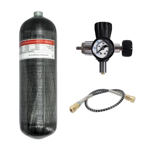 Högtrycks kolfiberbehållare, 6,8L volym, 300 BAR arbetstryck,6.8L med ventil A