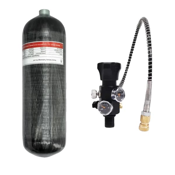 Högtrycks kolfiberbehållare, 6,8L volym, 300 BAR arbetstryck,6.8L med ventil B