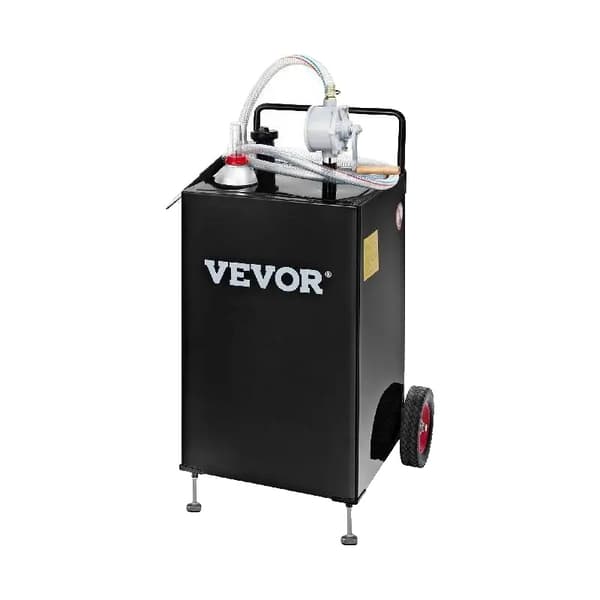 Transportabel bränslebehållare 30-gallon, tvåvägs roterande pump, tungt ståltank