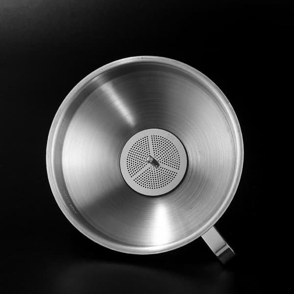 2st 13cm diameter tratt i 304 rostfritt stål, hushållsmetalltratt med sidohandtag