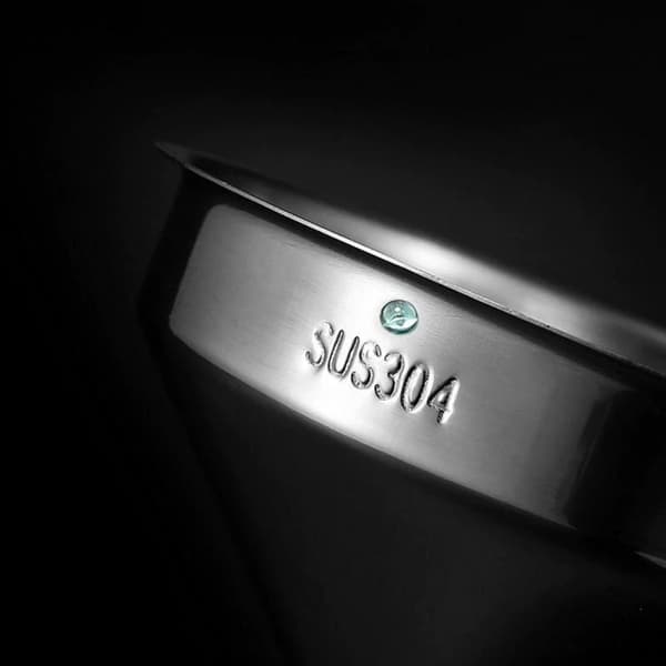 2st 13cm diameter tratt i 304 rostfritt stål, hushållsmetalltratt med sidohandtag
