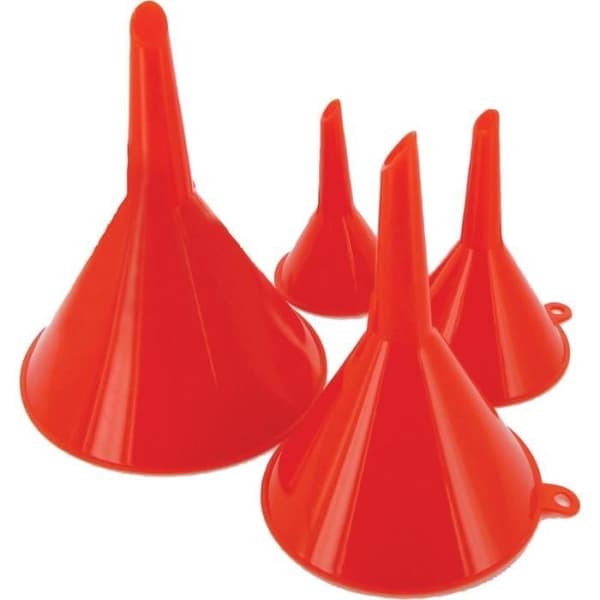 SILVERLINE Set med 4 trattar - Röd