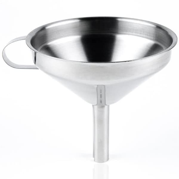 Tratt - TD® - ROSTFRI TRATT MED HANDTAG 10 CM - Rostfritt stål - 10 cm - Köksredskap